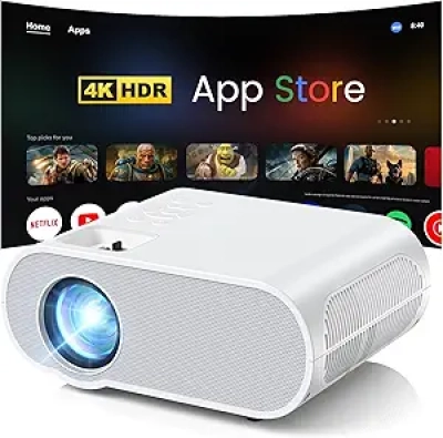 2500 ANSI 4K Smart Projector with Built-in Google TV - WiFi & Bluetooth