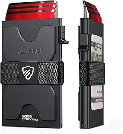 Slim RFID Blocking Card Holder for Men | Pop-Up Wallet with Military-Grade Protection