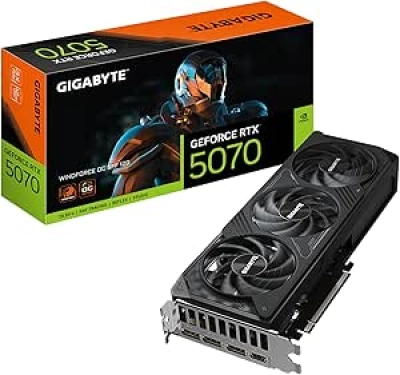 GIGABYTE RTX 5070 WINDFORCE OC SFF 12GB Graphics Card | PCIe 5.0 Gaming GPU
