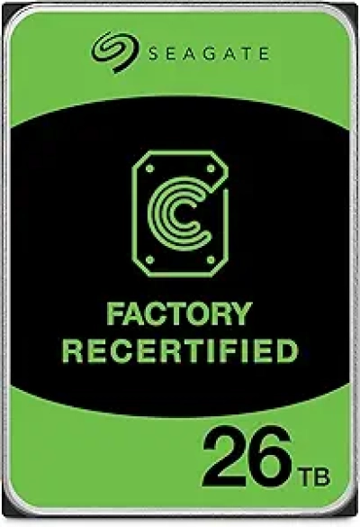 Seagate Exos 26TB Recertified Internal HDD - Enterprise SATA 7200RPM