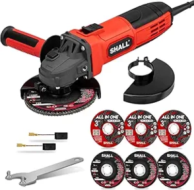 SHALL 4-1/2" 11000 RPM Angle Grinder 4Amp - Professional Metal & Wood Cutting Tool