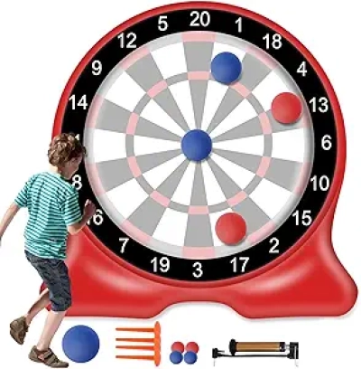 Giant 6.5FT Inflatable Dart Board - Outdoor Soccer Golf Game for Adults & Family