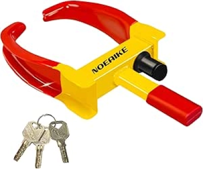 Universal Adjustable Trailer Wheel Lock - Heavy Duty Anti-Theft for Cars, RV, SUV & ATV