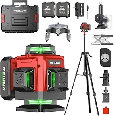 360° 4D Green Laser Level with Tripod - Self-Leveling Construction Tool