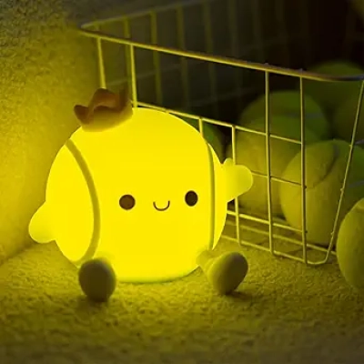 Tennis Ball Night Light - Rechargeable Dimmable LED Lamp for Sports Fans