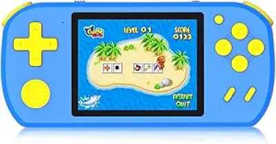 Handheld Gaming Console for Kids - 218 Retro Games, 3" Screen, Rechargeable Battery