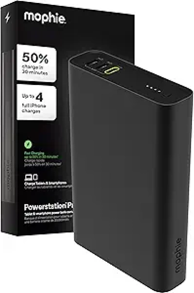 Mophie Powerstation Fast 20000mAh Power Bank - 45W USB-C PD Fast Charging