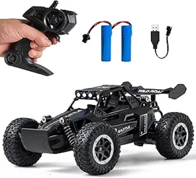 1:16 RC Monster Truck with LED Headlights - 20km/h All-Terrain 2WD Off-Road Car for Kids