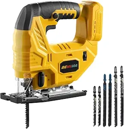 Cordless Jig Saw for DeWalt 20V Battery | 7-Speed Variable 3200RPM with LED Light & 45° Bevel Cuts