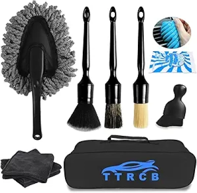 10PCS Professional Car Detailing Kit - Interior & Exterior Cleaning Supplies for Auto
