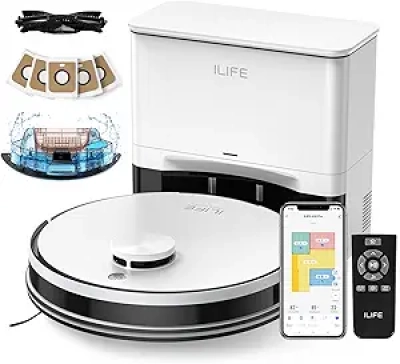ILIFE A30 Pro Self-Emptying Robot Vacuum & Mop | 5000Pa Suction, LiDAR Navigation