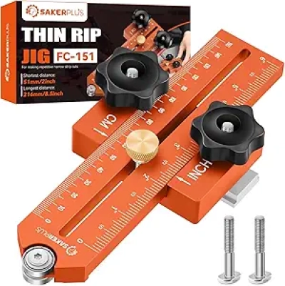 Thin Rip Jig Table Saw Guide | Precision 1/32" Aluminum Cutting Jig for Repetitive Ripping