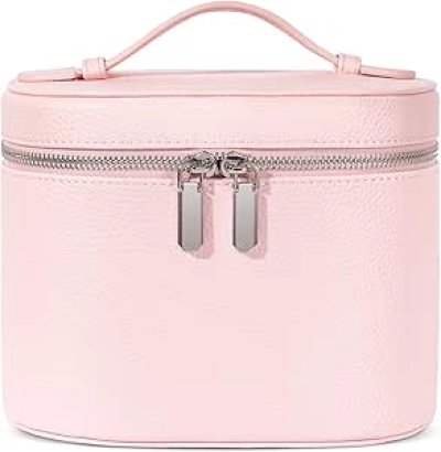 Portable Makeup Bag with Compartments - Travel Cosmetic Organizer for Women