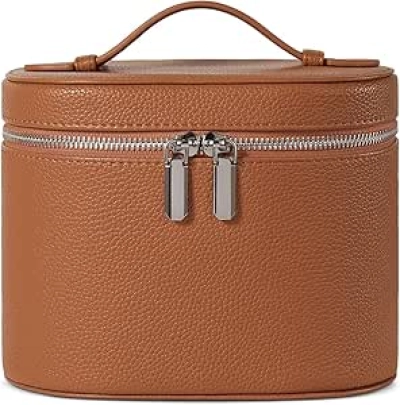 Makeup Travel Bag with Compartments - Portable Cosmetic Organizer for Women