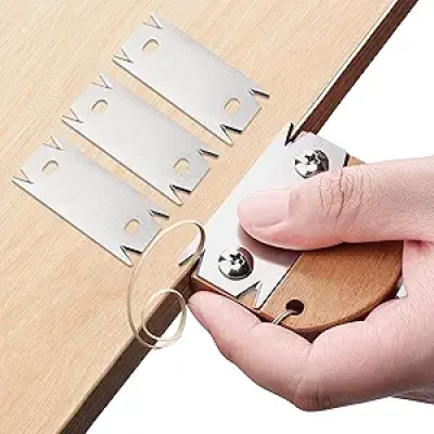 Professional Edge Banding Trimmer with Wooden Handle & 3 Stainless Steel Blades