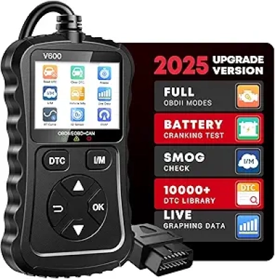 OBD2 Scanner Car Code Reader - Voltage Test & Diagnostic Scan Tool for All OBDII Vehicles Since 1996