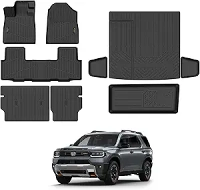 Honda Passport 2026 Custom Floor Mats & Trunk Liner Set - All-Weather TPE Protection