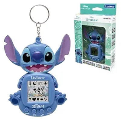 Disney Stitch Interactive Portable Game Console - Educational Handheld Toy with 8 Games