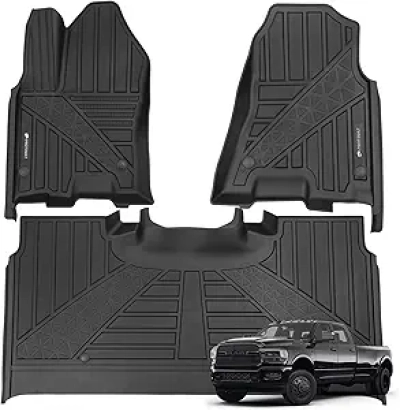2025-2026 Dodge Ram 1500 SuperCrew Custom Floor Mats - All Weather TPE