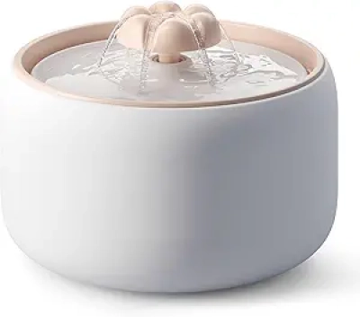 WOPET Premium Ceramic Cat Water Fountain 3L - Ultra-Quiet Automatic Pet Drinking Fountain