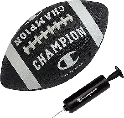 Champion Blitz All-Weather Football with Grip & Pump - Official Size