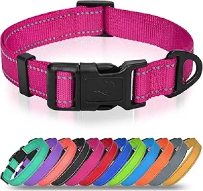 Joytale Small Dog Collar - Reflective, Adjustable & Quick-Release Buckle