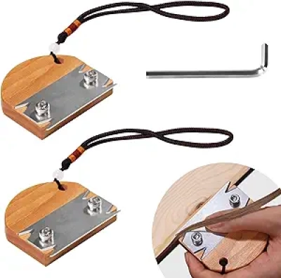 2 Pack Edge Banding Trimmers - Stainless Steel Wood Veneer Cutter for Woodworking