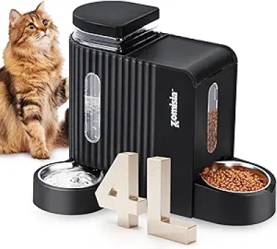 Gravity Cat Feeder & Water Dispenser with Stainless Steel Bowls | Auto Pet Feeder