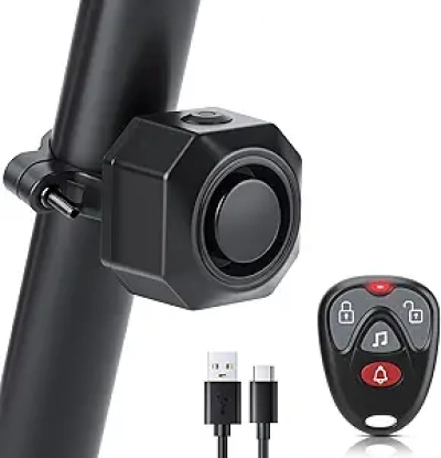 110dB Bike Alarm with Remote - Anti-Theft for Ebike, Motorcycle & Scooter
