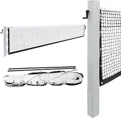 Professional Tennis Net Posts - Heavy-Duty Aluminum with Built-In Winder System