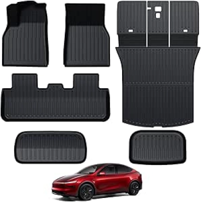 Tesla Model Y Juniper Floor Mats 2025-2026 | Full Coverage All-Weather Mats & Cargo Liner