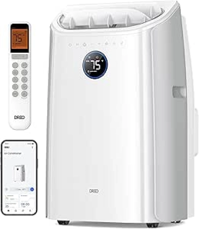 Dreo 12000 BTU Portable Air Conditioner - Smart AC Unit with Drainage-Free Cooling & Voice Control