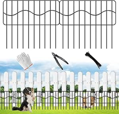 40ft Garden Animal Barrier Fence - 28 Panels No Dig Dog & Rabbit Fencing