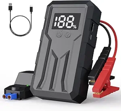 4000A Jump Starter with USB Charger - Portable Car Battery Booster for Gas & Diesel Engines