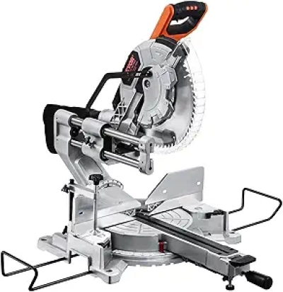 VEVOR 12-Inch Sliding Compound Miter Saw with LED Precision & Dual Bevel
