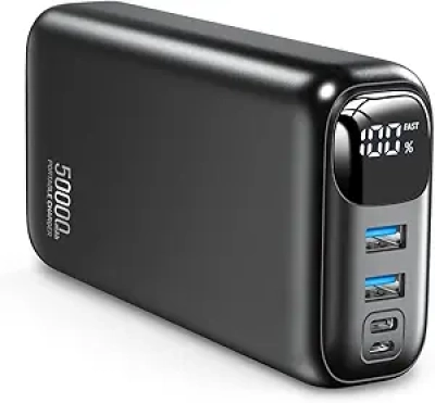 50000mAh Portable Charger with 22.5W Fast Charging - USB-C Power Bank for iPhone & Android