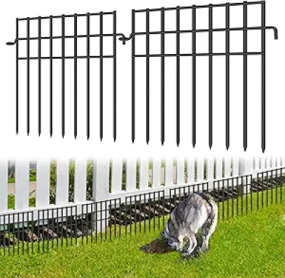 35 Panels Animal Barrier Fence 13in H x 35.5ft L - No Dig Dog Fence with 1.2in Gap