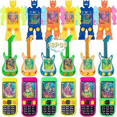 18Pcs Handheld Water Ring Toss Game - Bulk Party Favors & Goodie Bag Stuffers for Kids