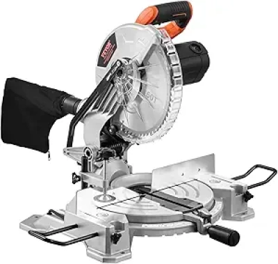 VEVOR 10-Inch Compound Miter Saw - 15 Amp, LED Precision Alignment, 0-45° Bevel Cut