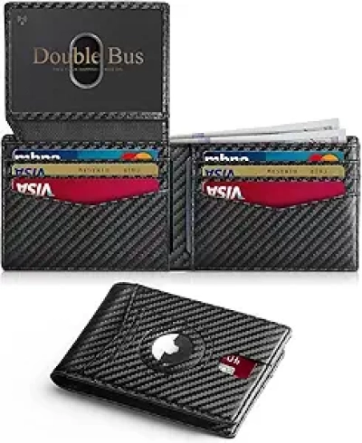 Slim RFID Blocking Bifold Wallet for Men | AirTag Tracking & Carbon Fiber