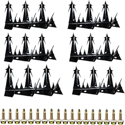6-Pack 55.5" Metal Anti Climb Spikes for Fences & Walls | Heavy Duty Security Fence Spikes