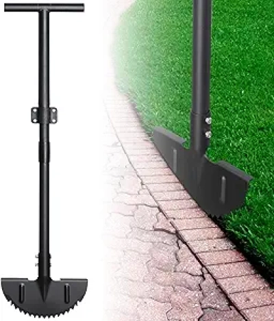Heavy Duty Adjustable Lawn Edger Tool 34-49 in | Professional Grade Carbon Steel Weed Cutter