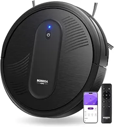 MONSGA Robot Vacuum Cleaner 4000Pa - Ultra-Slim, 140Min Runtime, Pet Hair & Hard Floor