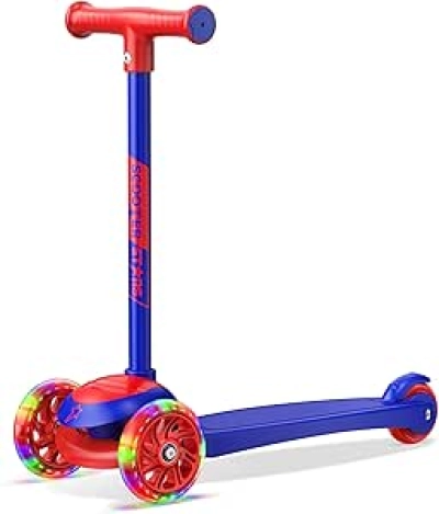 3 Wheel Scooter for Kids with LED Light Up Wheels - Ages 2+ | Lean-to-Steer
