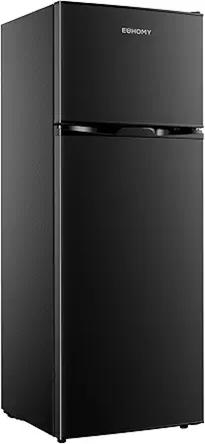 EUHOMY 7.4 Cu.Ft. 2 Door Refrigerator Freezer Combo - Adjustable Thermostat, Perfect for Kitchen, Dorm & Apartment