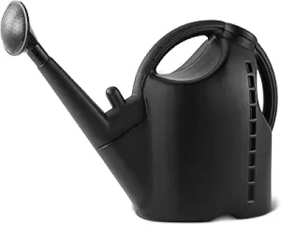 Amazon Basics 2.64 Gallon Black Watering Can for Gardens & Flower Beds