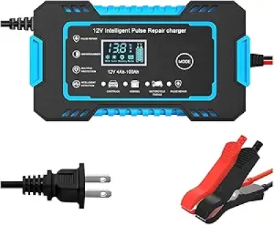 12V 6A Smart Car Battery Charger & Maintainer - Universal for SUV, RV & Truck