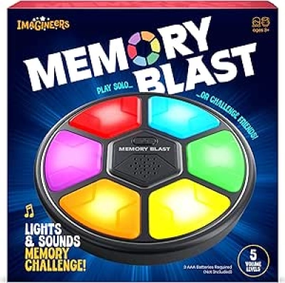 Memory Blast Game - Electronic Memory Game for Kids 4-12, Travel Toys for Boys & Girls