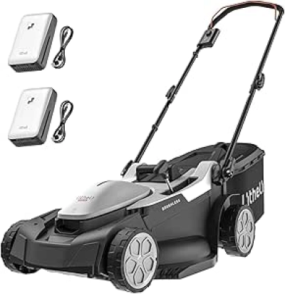 Litheli 18-inch 40V Brushless Cordless Lawn Mower with 6-Height Adjustment & 2x4.0Ah Battery