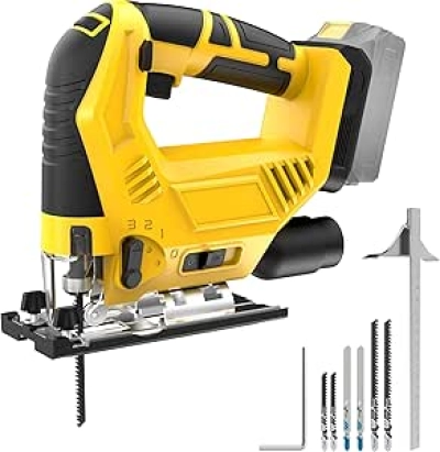 Cordless Jig Saw 20V Max Compatible with Dewalt Brushless Motor Variable Speed